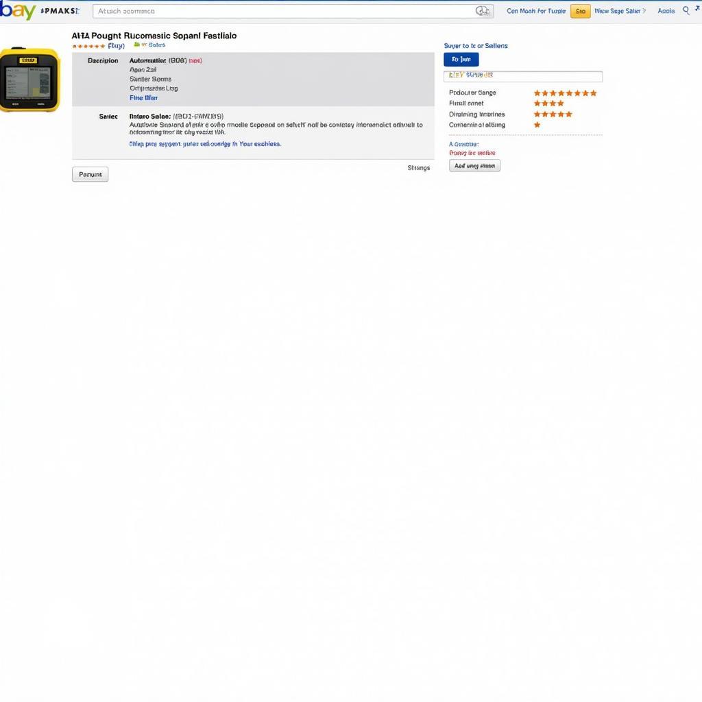 eBay Automotive Scan Tool Listing Details
