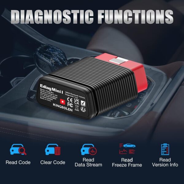 Ediag MINI OBD2 Bluetooth Scanner,Full Systems Obd2 Bluetooth Adapter - Image 4