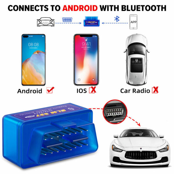 ELM327 OBD2 Code Reader Bluetooth Auto Diagnostic Tool OBDII Scanner - Image 3