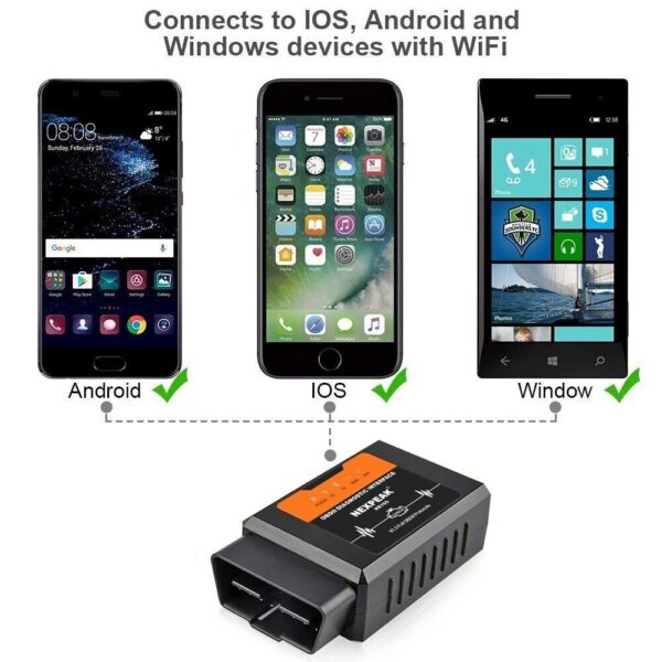 ELM327 V1.5 WIFI OBD2 Scanner Car Diagnostic Tool Pic18f25k80 for Android iOS - Image 6