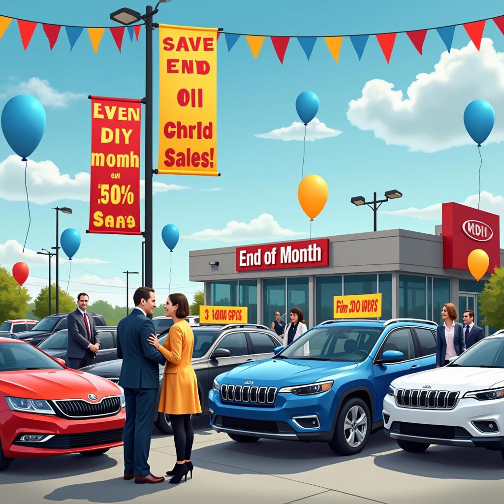 End of Month Car Deals at a Dealership