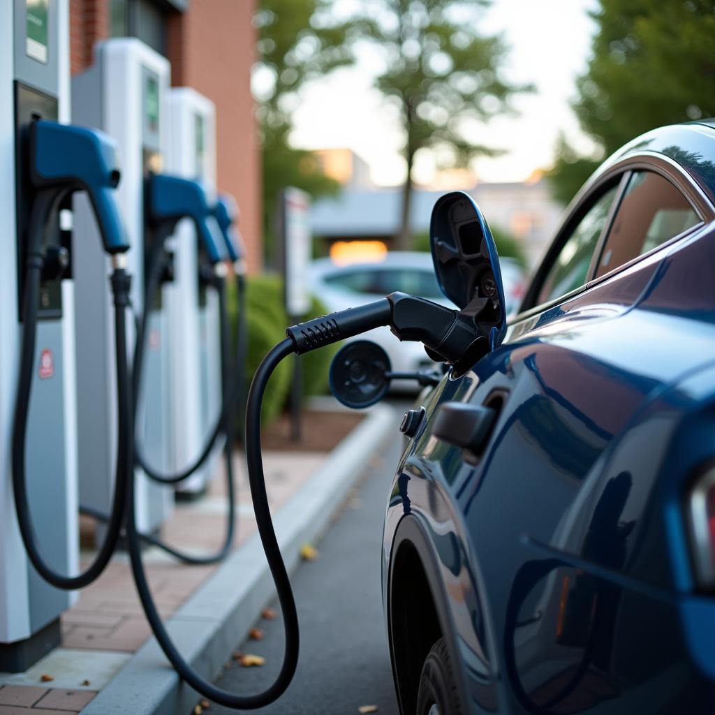 Electric Vehicle Charging at a Public Station