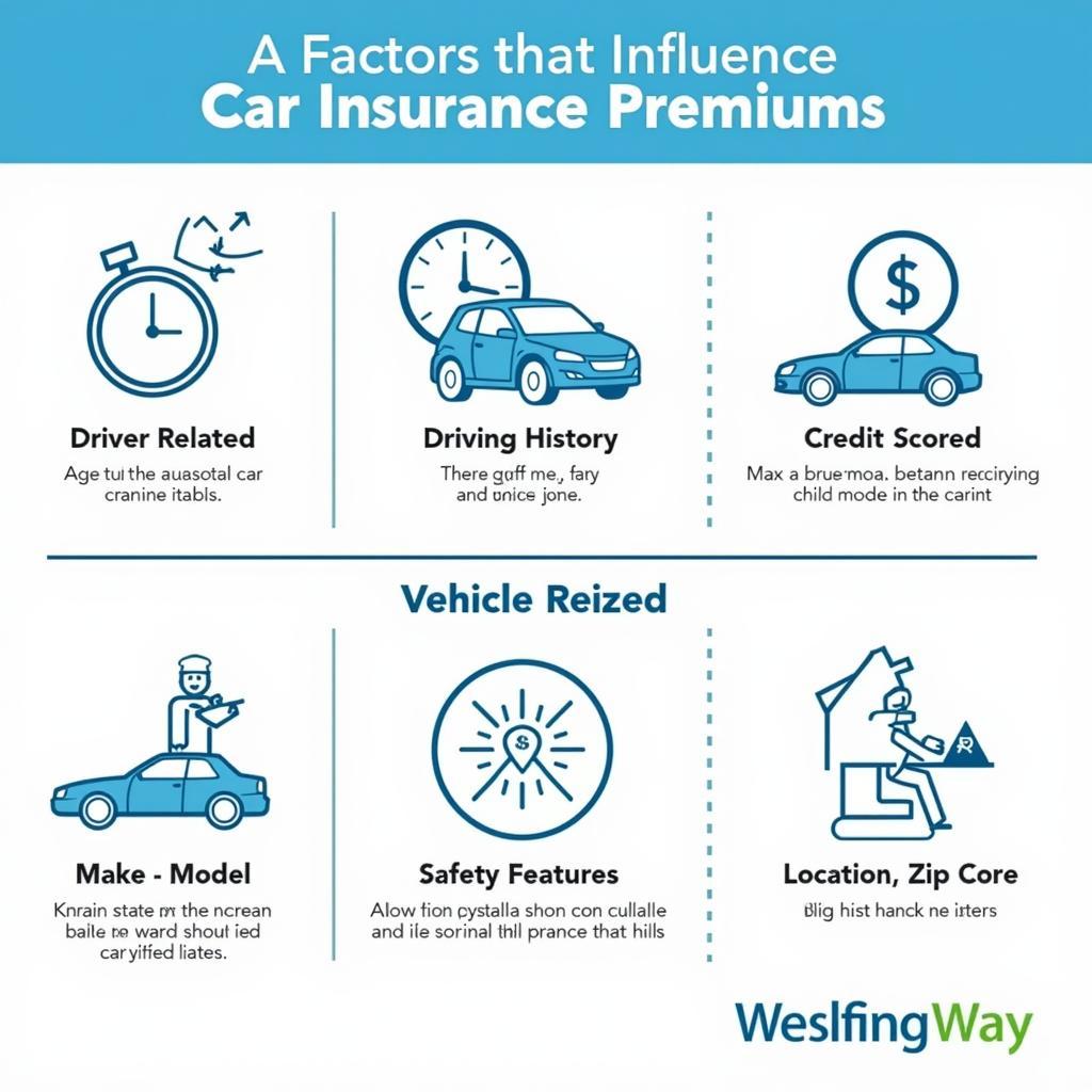 Factors affecting car insurance premiums visualized in a chart