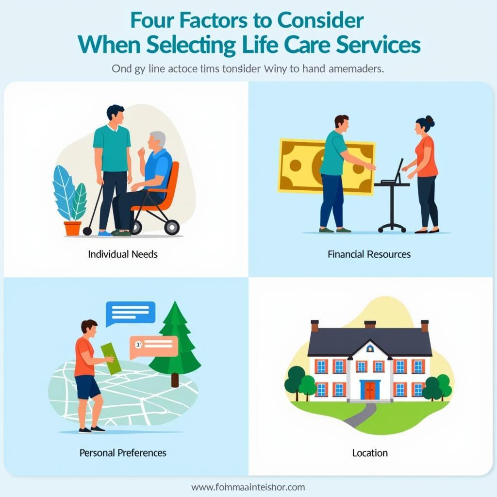 Factors to Consider When Choosing Life Care Services: Individual Needs, Financial Resources, Personal Preferences, Location