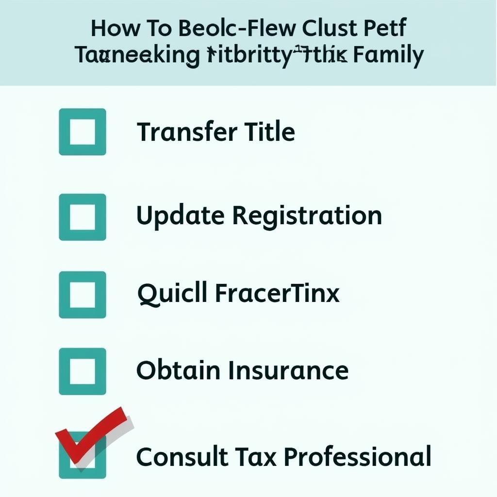 Family Car Ownership Transfer Checklist