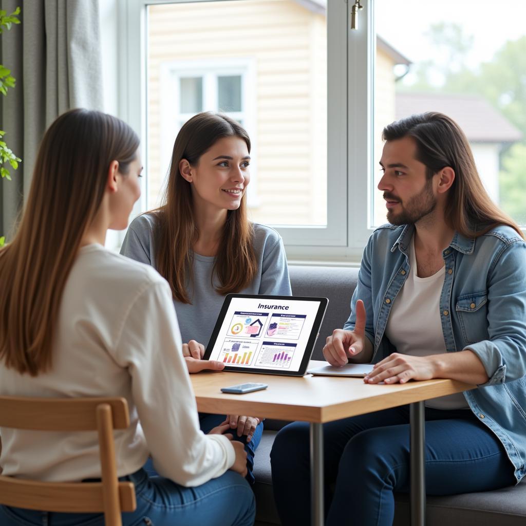 Family Discussing Car Insurance with an Agent