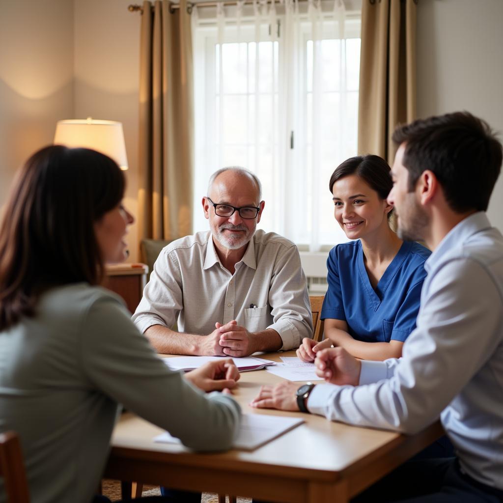 Family Meeting with Comfort Keeper to Discuss Care Plan