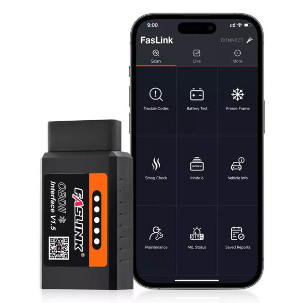 FASLINK X1 Bluetooth v1.5 OBDII Scanner for IOS & Android Adapter Code Reader - Image 5