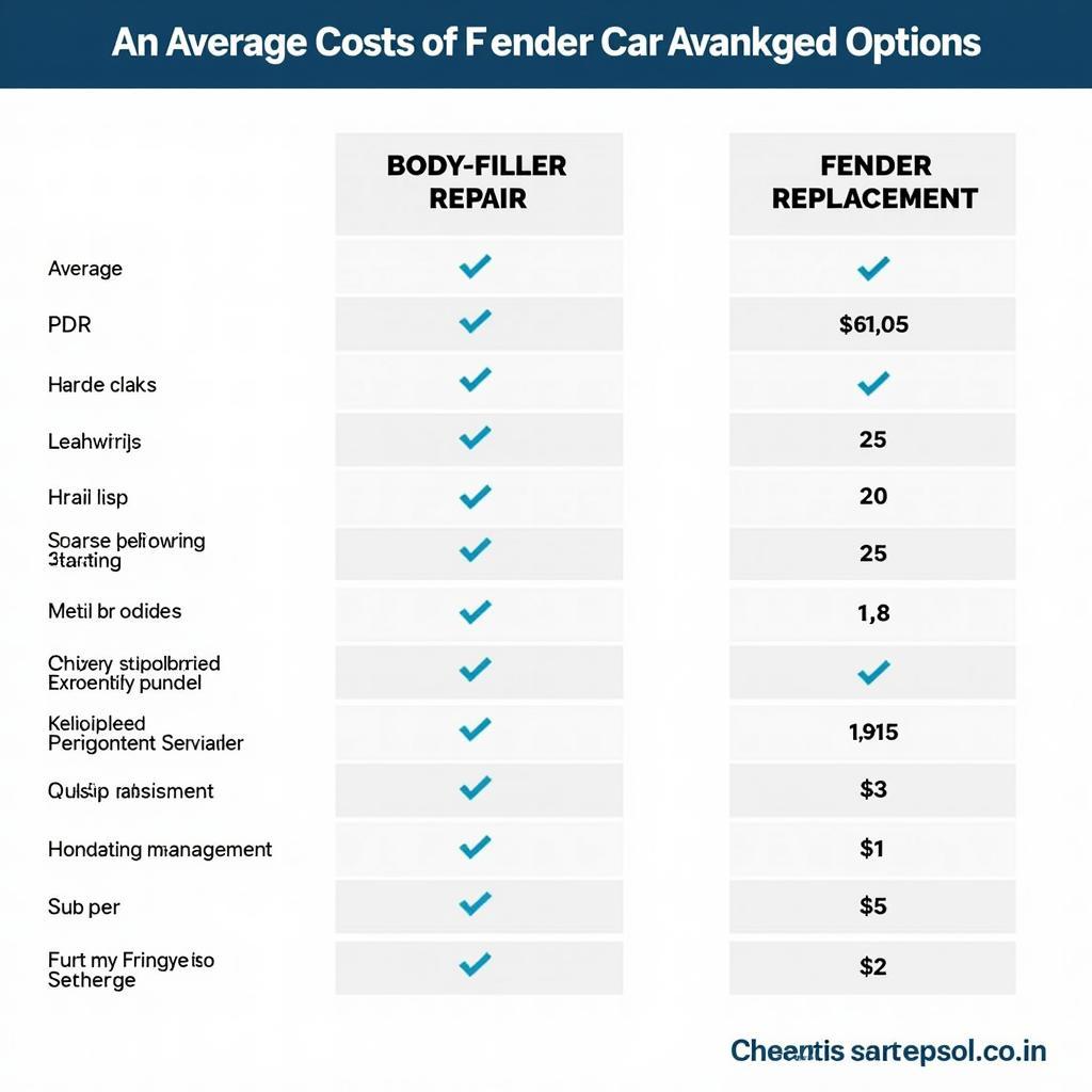 Fender Car Repair Cost Comparison