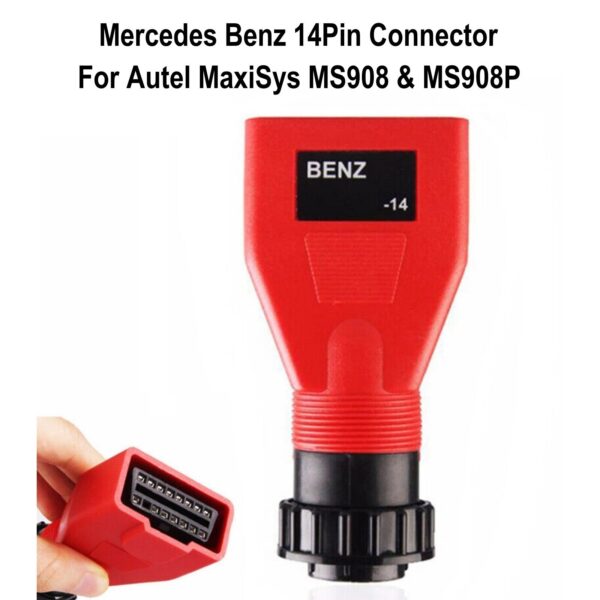 Fits Benz 14Pin Diagnostic Connector For Autel MS906BT/MS906 Car Diagnostic Tool