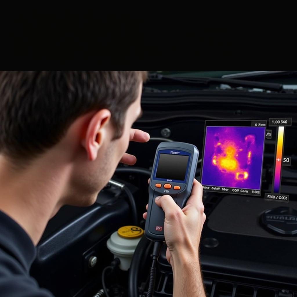 Flir Autel Thermal Camera Detecting Overheating Engine