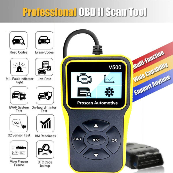 for FIAT Punto Car Diagnostic Code Reader Fault Reset Tool OBD2 Engine Scanner - Image 3