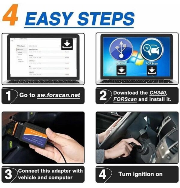 For Ford Forscan ELM327 USB Modified OBD2 Scanner V1.5 MS-CAN HS-CAN Code Reader - Image 5