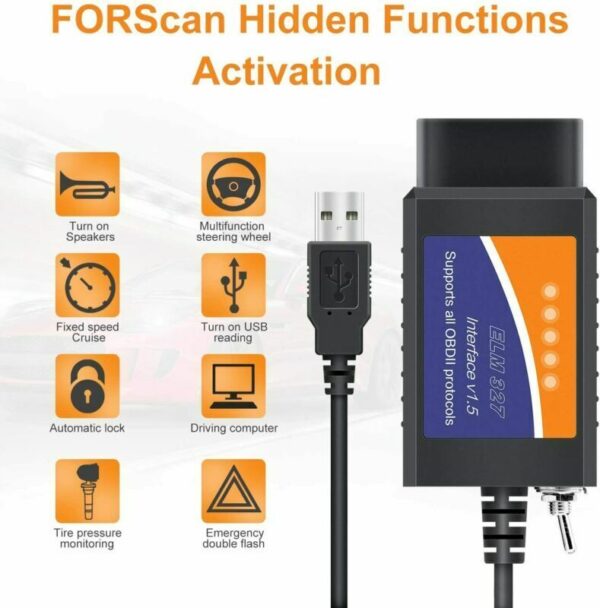 For Ford USB Scanner OBD2 Scanner USB Adapter Full System Diagnostic Tool ELM327 - Image 4