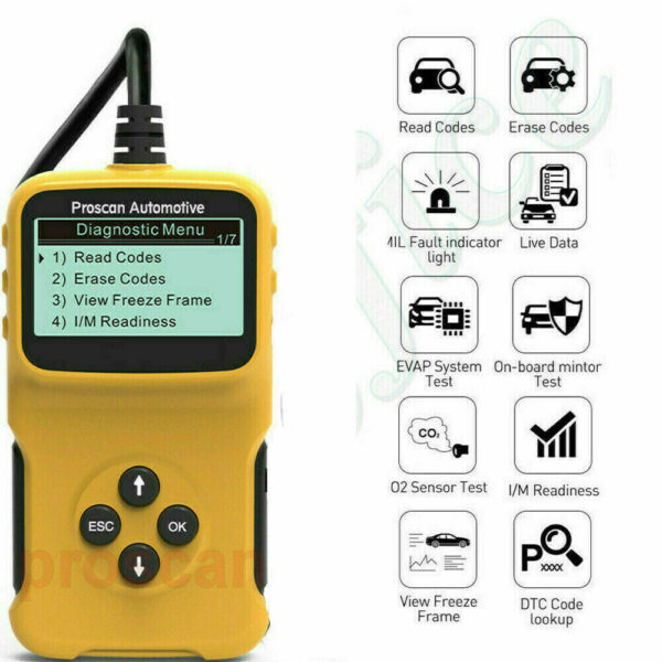 For Vauxhall Corsa OBD Code Reader OBD Scanner Car Check Engine Fault Diagnostic - Image 3