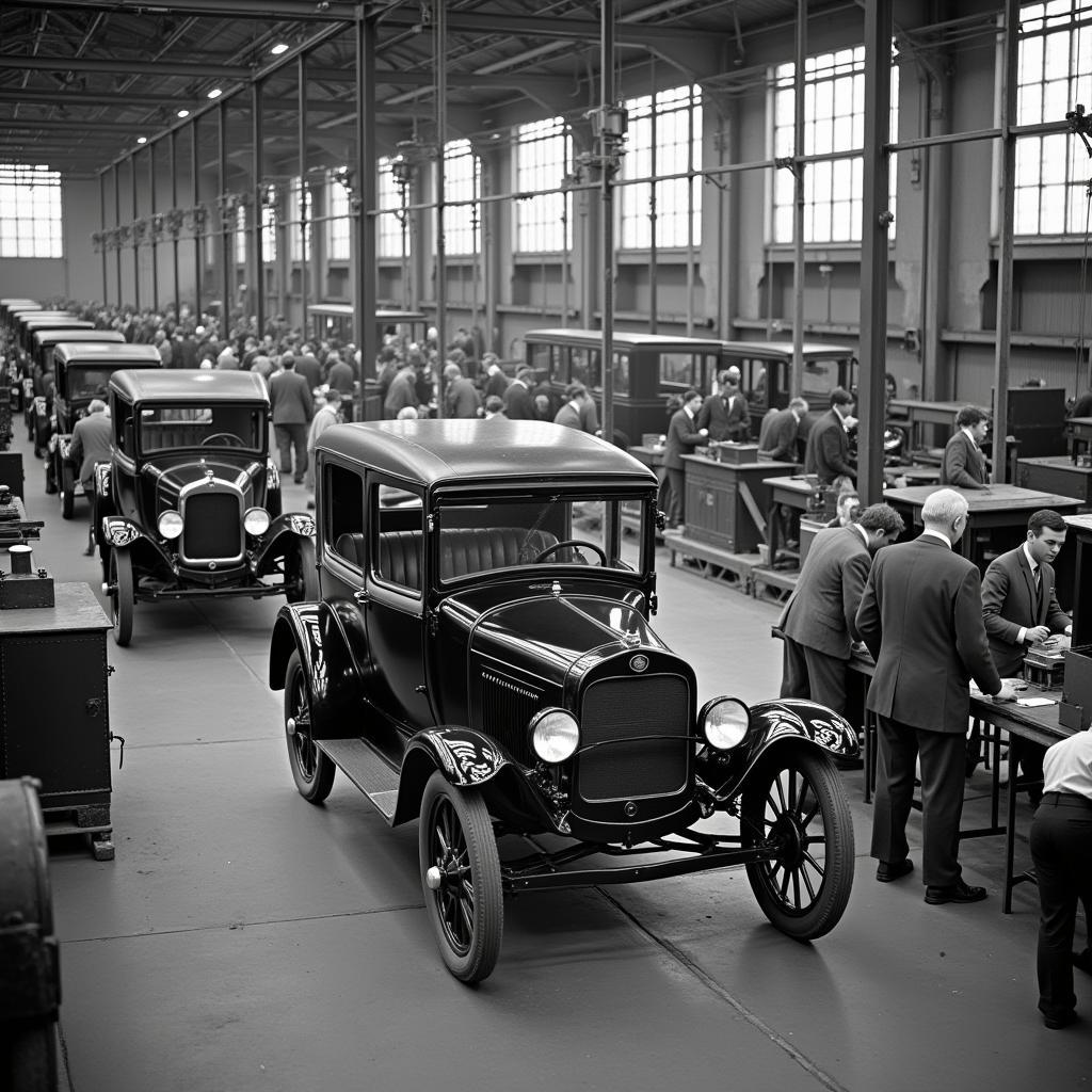 Ford Model T Assembly Line Production