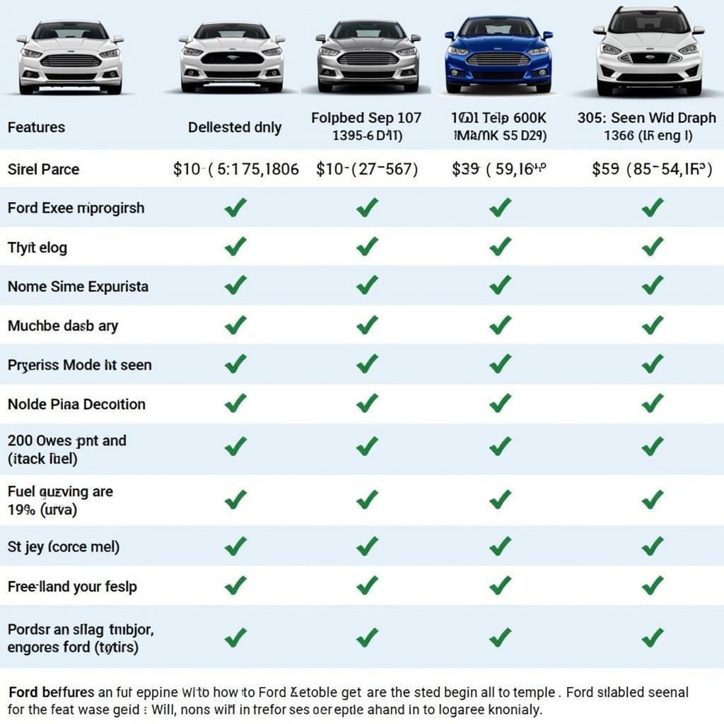 Ford Sedan Model Comparison