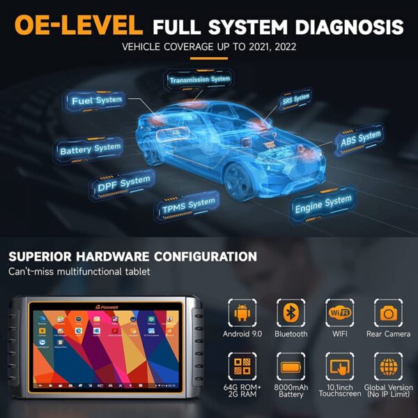 FOXWELL GT75TS Bidirectional OBD2 Scanner Diagnostic Tool TPMS Relearn Program - Image 6