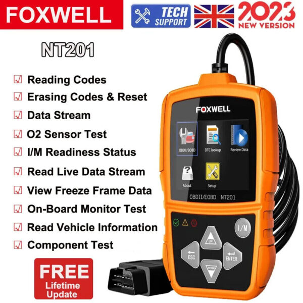 Foxwell NT201 Auto OBD2 Scanner Car Code Reader Diagnostic Tool Check Engine - Image 2