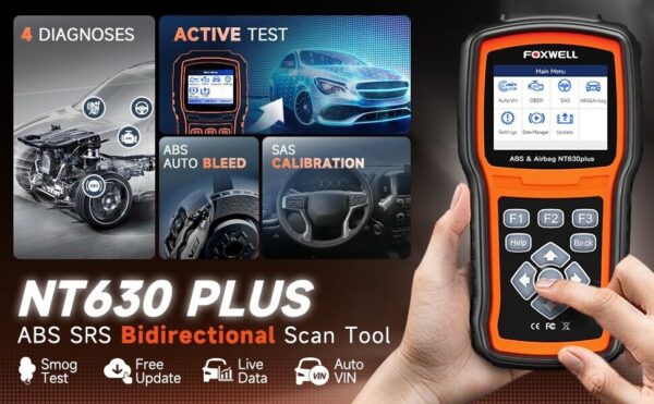 Foxwell NT630 Plus Auto OBD2 Full Scanner Diagnostic Tool ABS SRS EPB OIL SAS - Image 5