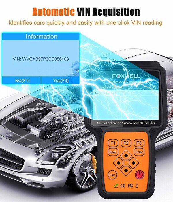 FOXWELL NT650 Elite Car OBD2 Scanner ABS SRS Engine Diagnostic Tool DPF TPMS SAS - Image 5