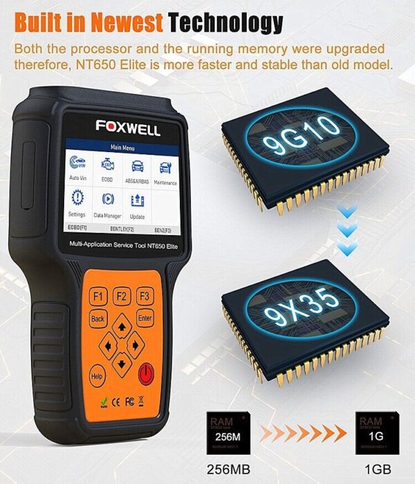 FOXWELL NT650 Elite Car OBD2 Scanner ABS SRS Engine Diagnostic Tool DPF TPMS SAS - Image 6