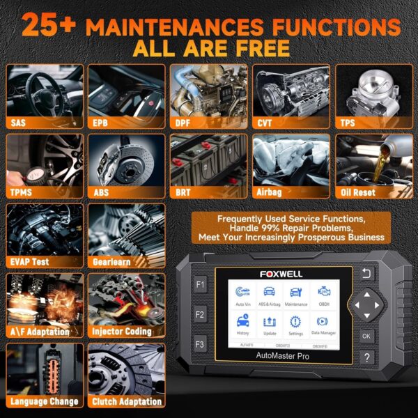 Foxwell NT650 Pro Bidirectional ABS SRS Car OBD2 Scanner Diagnostic Tool Oil EPB - Image 2