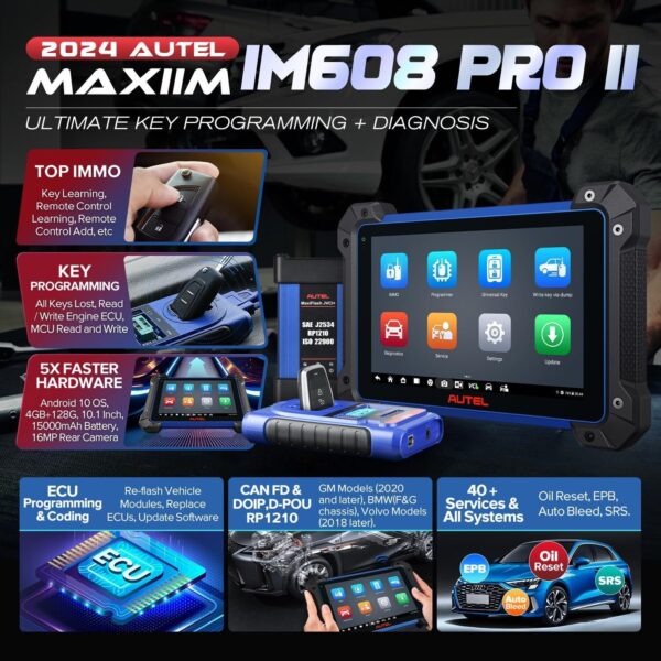 FR Ver. Autel MaxiIM IM608 PRO II keys programming C.ding Diagnostic Scanner - Image 3