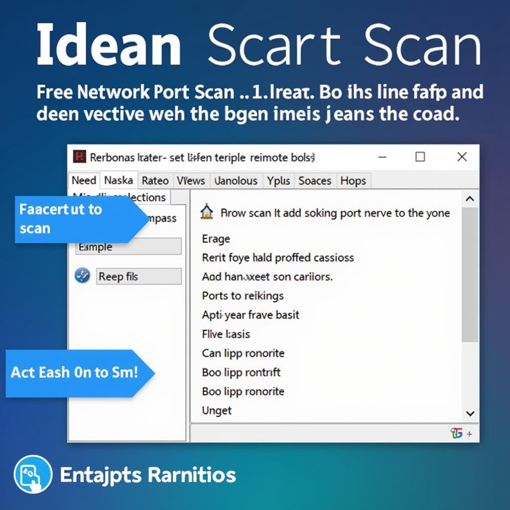 User-friendly interface of a free network port scan tool