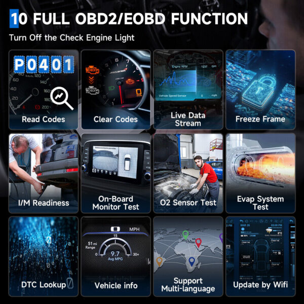 Full System Bi-directional OBD2 Scanner Bluetooth Car Diagnostic Scan Tool - Image 5