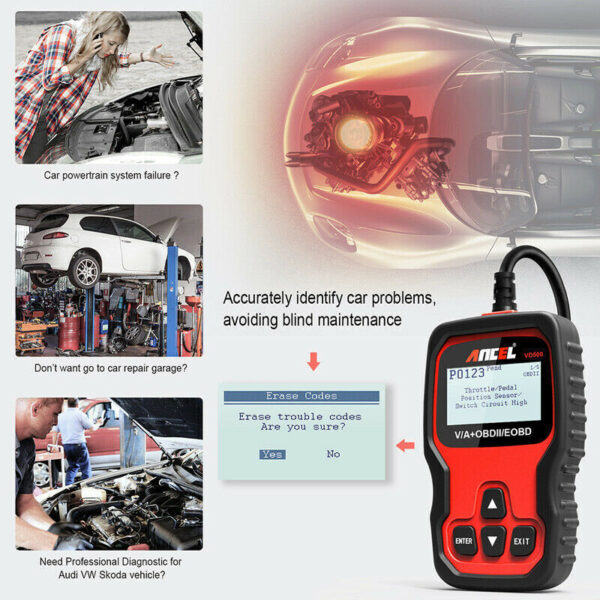 Full System Diagnostic Tool for VW Audi OBD2 Car Scanner Oil & EPB Brake Reset - Image 5