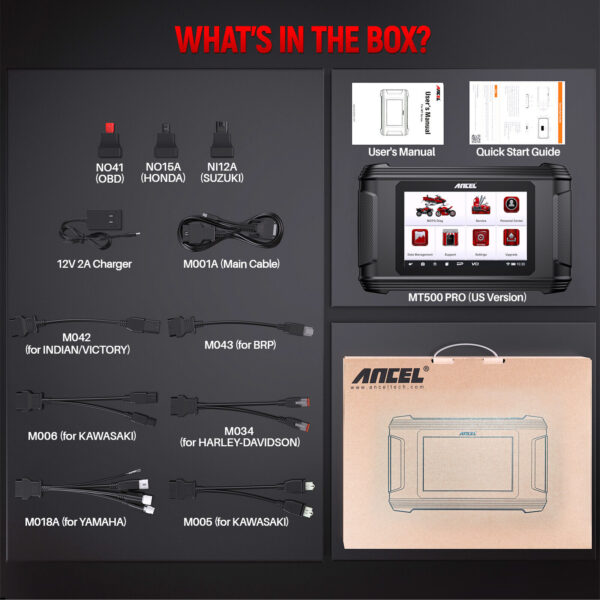 FULL SYSTEM OBD2 DIAGNOSTIC SCANNER MOTORCYCLE ATV DIAGNOSTIC TOOL E-CU CODING - Image 3