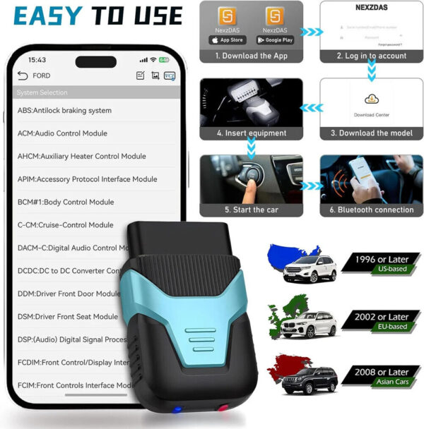 Full System OBD2 Scanner Code Reader Diagnostic Tool 9+ Reset Free Update - Image 3