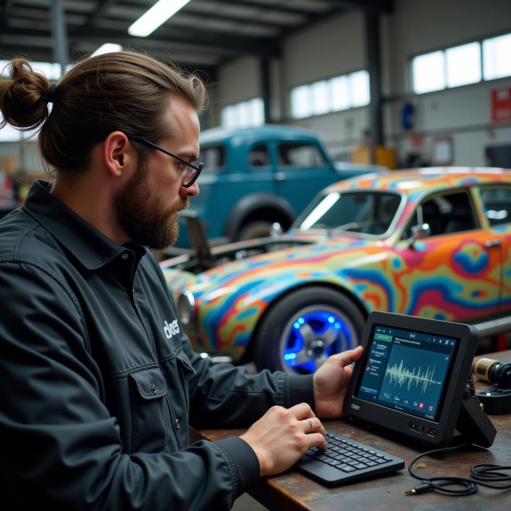 Galaxyer Art Car Diagnostic Scan in Progress