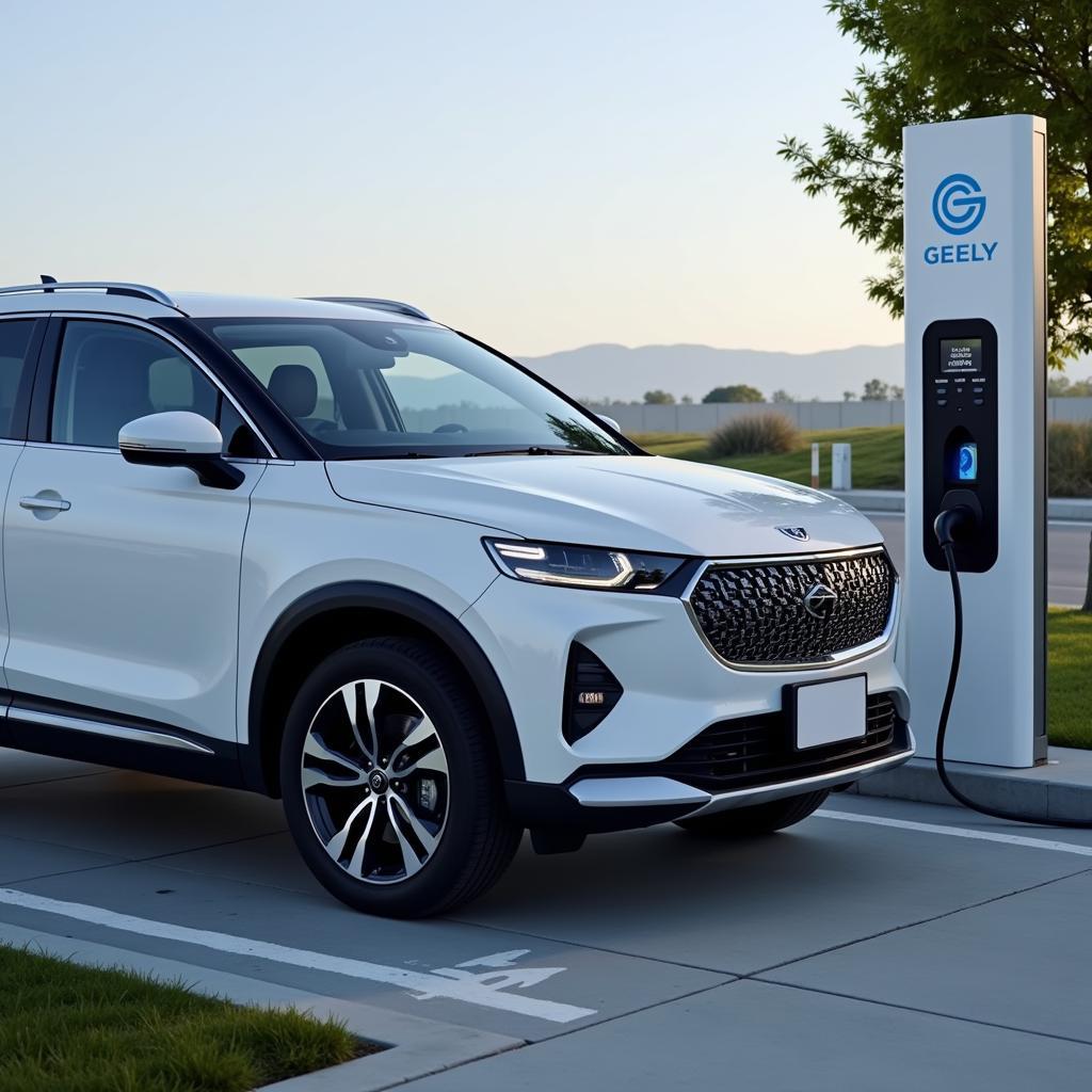 Geely Electric Vehicle Charging at a Station