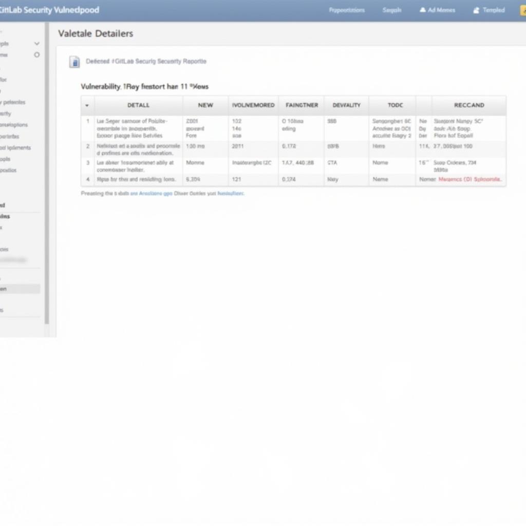 GitLab Security Dashboard Vulnerability Report