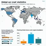 Global Car Crash Statistics Showing Number of Deaths and Injuries