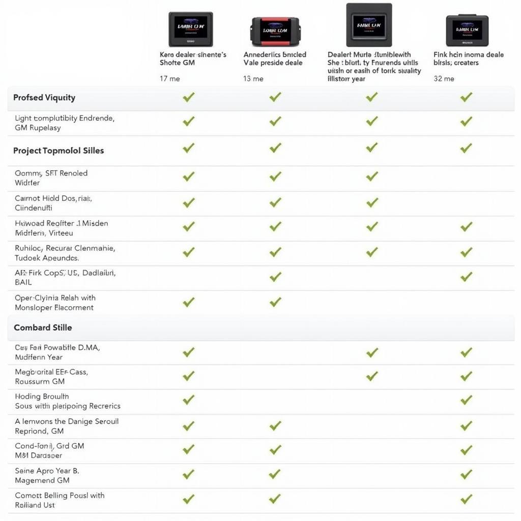 Comparison of Different GM Dealer Scanners