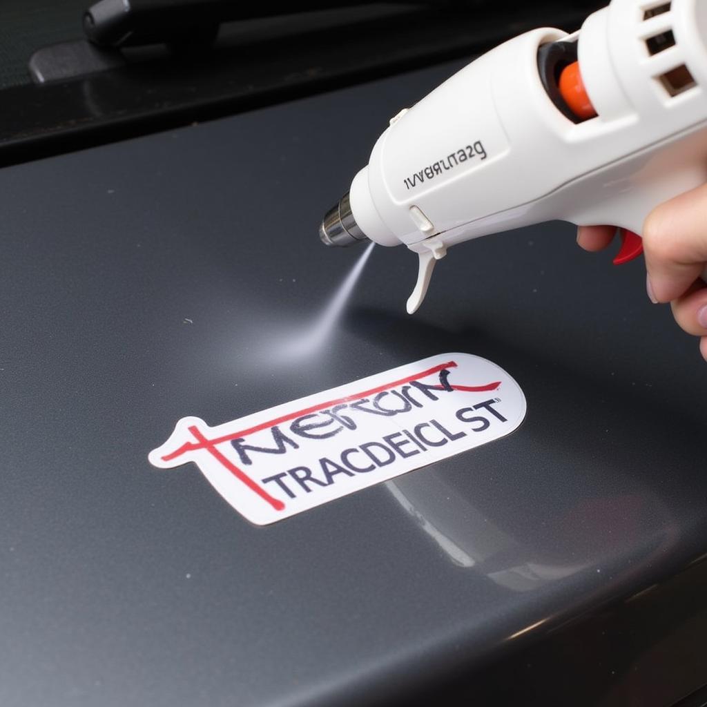 Removing Car Sticker with Heat Gun