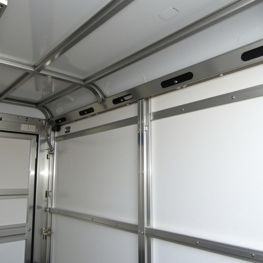 Heavy-duty enclosed car hauler construction with steel frame and aluminum panels