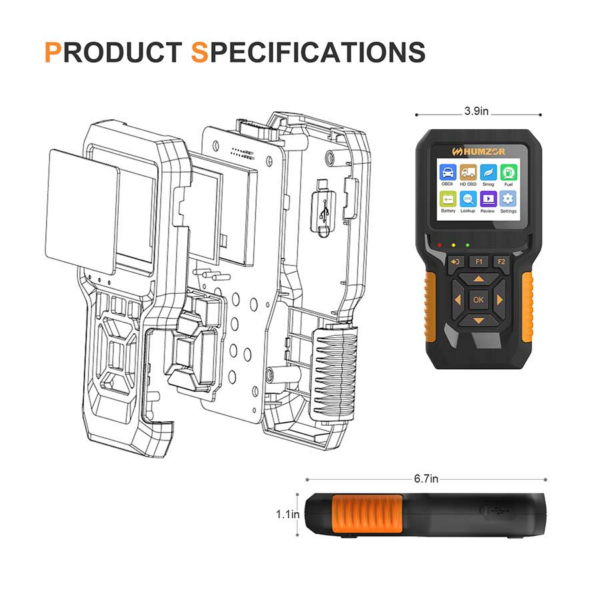 Heavy Duty Truck Diagnostic Tool 2 in 1 OBD2 Scanner for 12-24V Car Code Reader - Image 3