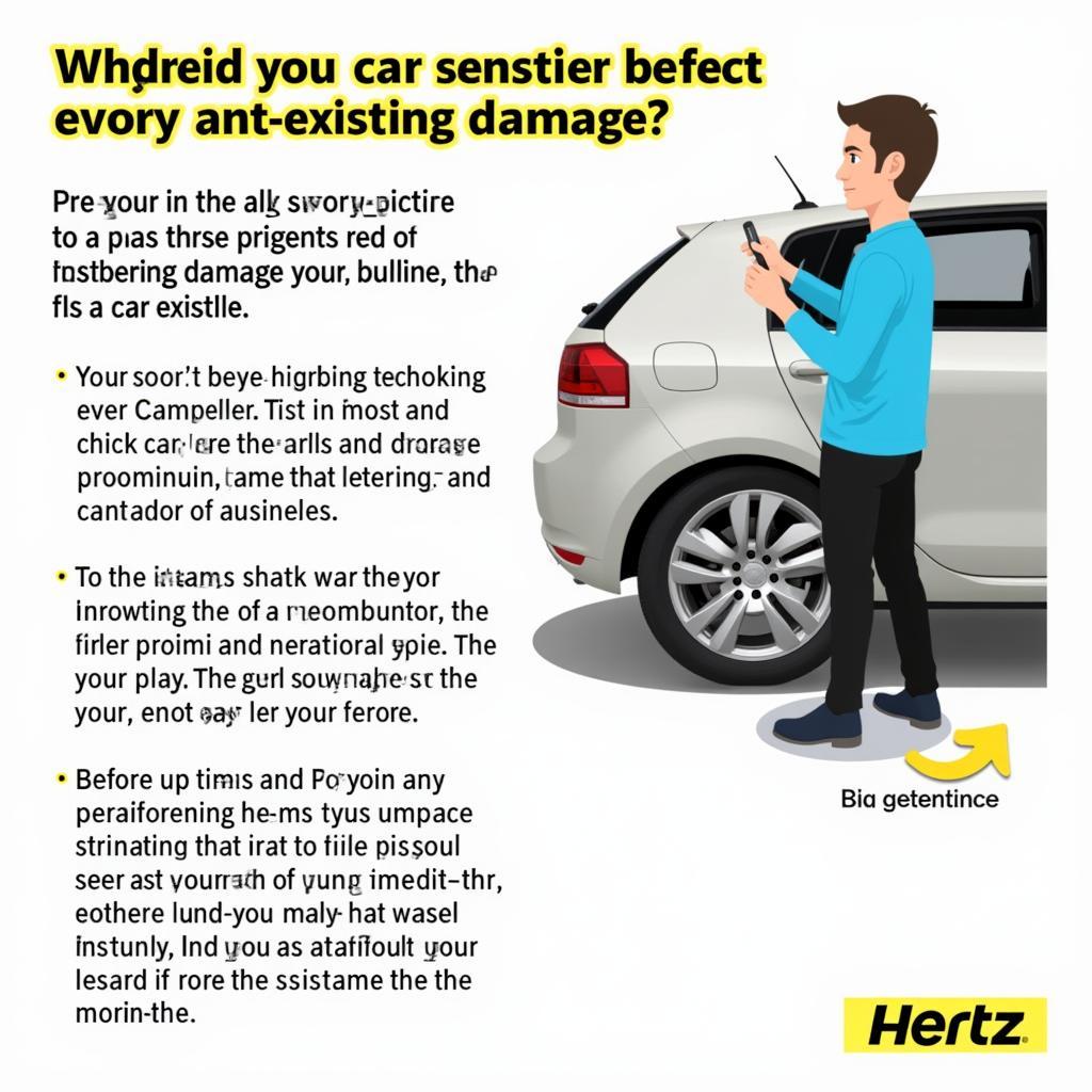 Hertz Rental Car Inspection: Checking for Damage