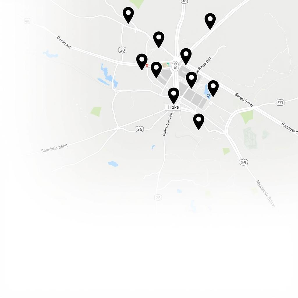 Map Showing Locations of Hertz Rental Cars