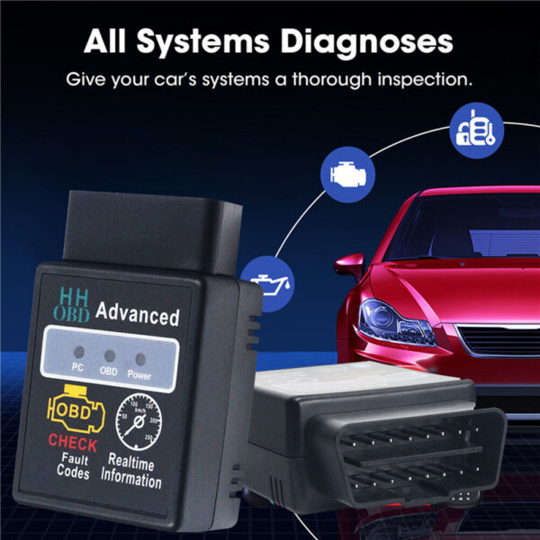 HH OBD ELM327 V2.1 Wireless OBD2 OBDII Car Scanner- - Image 2