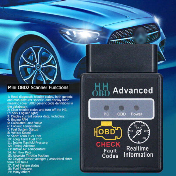 HH OBD ELM327 V2.1 Wireless OBD2 OBDII Car Scanner- - Image 3