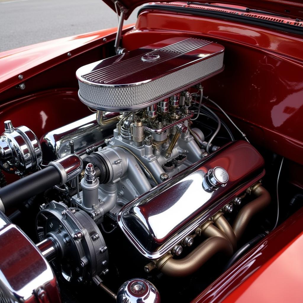 Classic Hot Rod V8 Engine