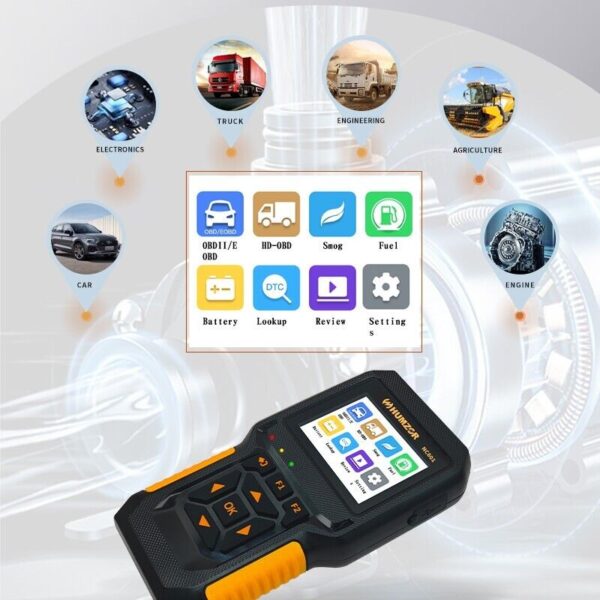 HUMZOR NC601 12V/24V OBD2 Automotive Scanner Heavy Duty Truck Diagnostic Tool - Image 3