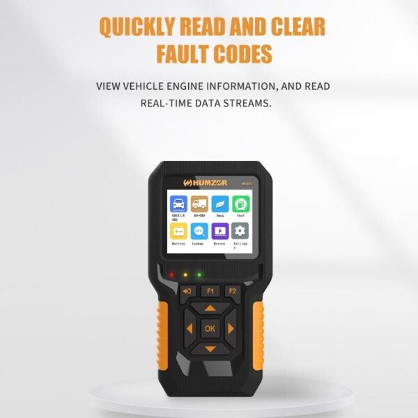 HUMZOR NC601 12V/24V OBD2 Automotive Scanner Heavy Duty Truck Diagnostic Tool - Image 5