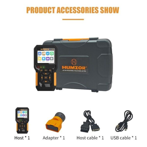 HUMZOR NC601 12V/24V OBD2 Automotive Scanner Heavy Duty Truck Diagnostic Tool - Image 6