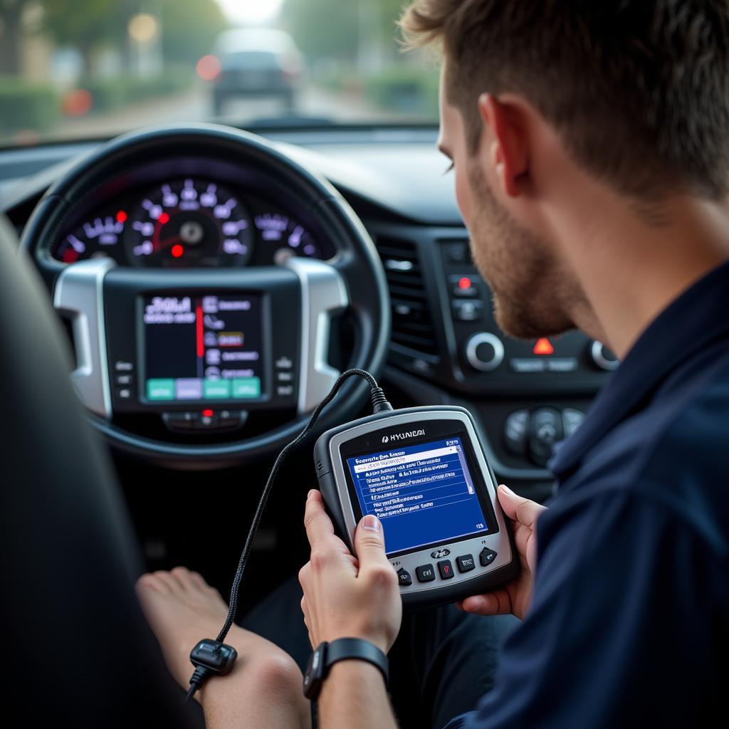 Hyundai Tiburon Diagnostic Process with Dealer Scanner